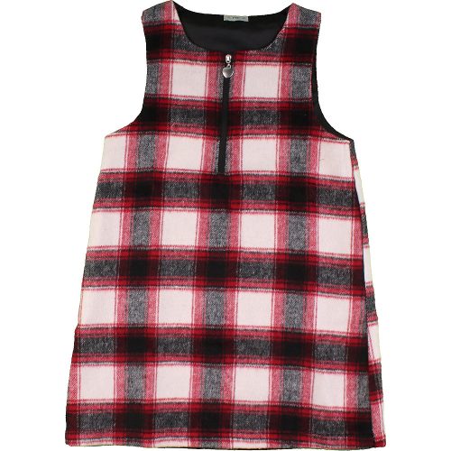 F&F Kockás szövetruha (116) kislány