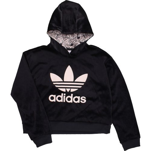 Adidas Fekete bársony pulóver (152) lány