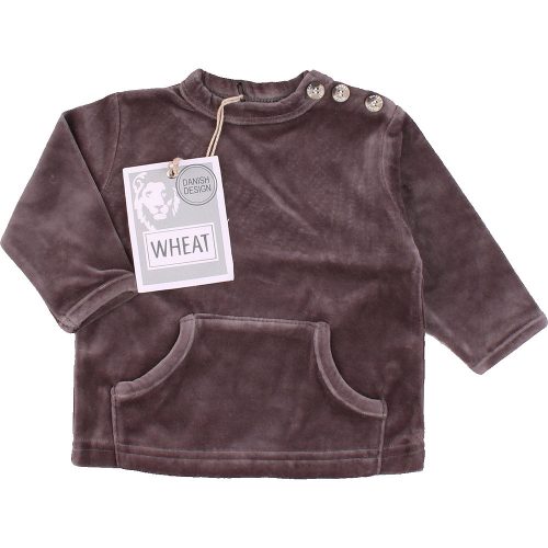 Szürke plüss felső (62) baba