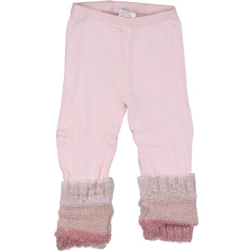 Rózsaszín kötött leggings (80) baba