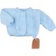 Kék zsenília kardigán (62-68) baba