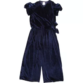 Little Kids Kék bársony jumpsuit (116) kislány