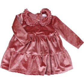 F&F Rózsaszín bársonyruha (74) baba