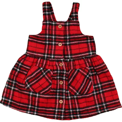 F&F Kockás szövetruha (74) baba