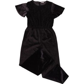 F&F Fekete bársony jumpsuit (146) lány