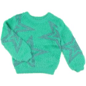 Csillagos zöld pulóver (110) kislány