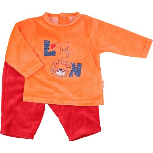 Narancs-piros plüss szett (62) baba