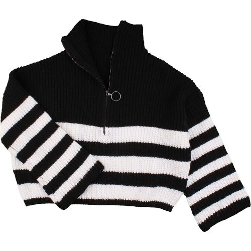 Csíkos pulóver (36)  női