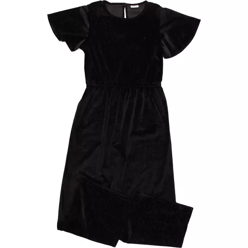 F&F Fekete bársony jumpsuit (152) lány