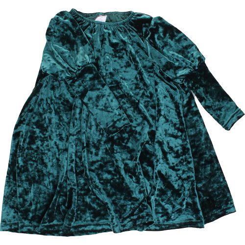 Zöld bársony ruha (98) kislány