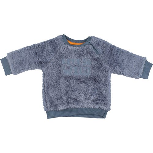 F&F Kék polár pulóver (62) baba