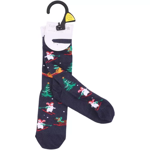 Síelős kék fiú zokni ( 31-35)