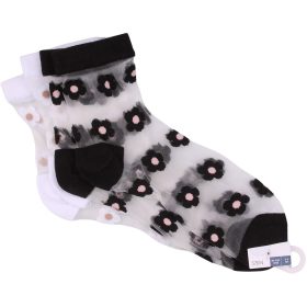 Virágos tüll zokni szett (35-38)