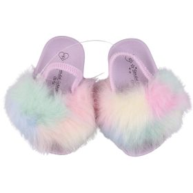 Színes szőrmés papucs (22)