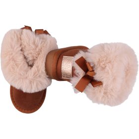 Barna szőrmés baba csizma (22)