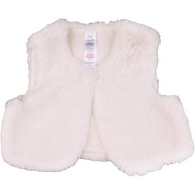 F&F Törtfehér prémes mellény (92) kislány