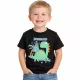 Alme Dínós fekete kisfiú póló