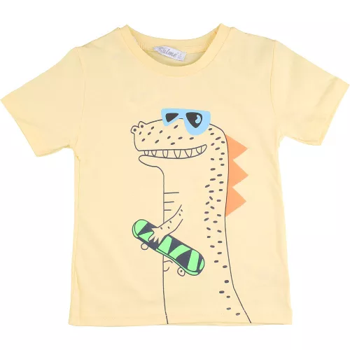 Alme Dínós sárga kisfiú póló