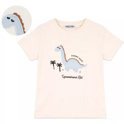 HSG Dínós bézs kisfiú póló