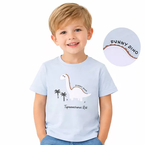 HSG Dínós világoskék kisfiú póló