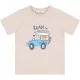 Alme Autós-macis bézs kisfiú póló