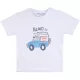 Alme Autós-macis fehér kisfiú póló