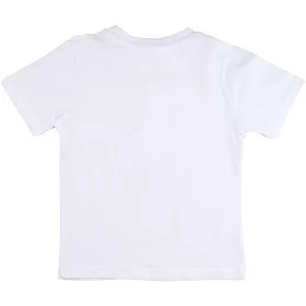 Alme Autós-macis fehér kisfiú póló