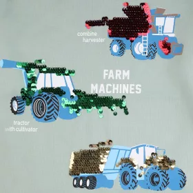 ALG Munkagépes zöld kisfiú felső