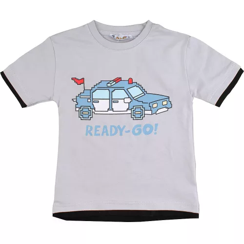 ALG Rendőrautós szürke kisfiú póló