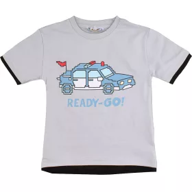 ALG Rendőrautós szürke kisfiú póló