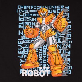 Alme Robotos fekete kisfiú póló