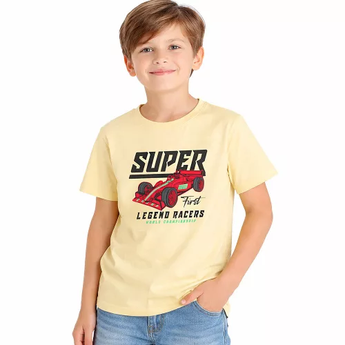 Alme Versenyautós sárga fiú póló