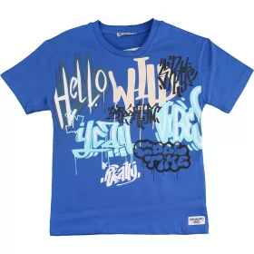 ALG Feliratos kék fiú póló