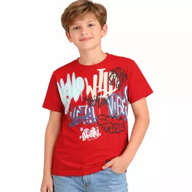 ALG Feliratos piros fiú póló