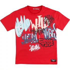 ALG Feliratos piros fiú póló