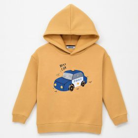 ALG Rendőrautós mustár kisfiú belül bolyhos pulóver