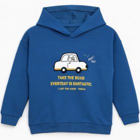 ALG Autós kék kisfiú pulóver