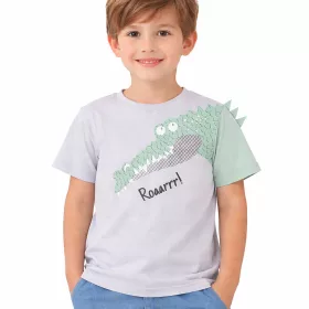 ALG Krokodilos szürke fiú póló