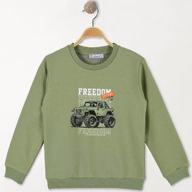 Alme Terepjárós kheki fiú pulóver