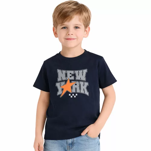 Alme New York sötétkék fiú póló