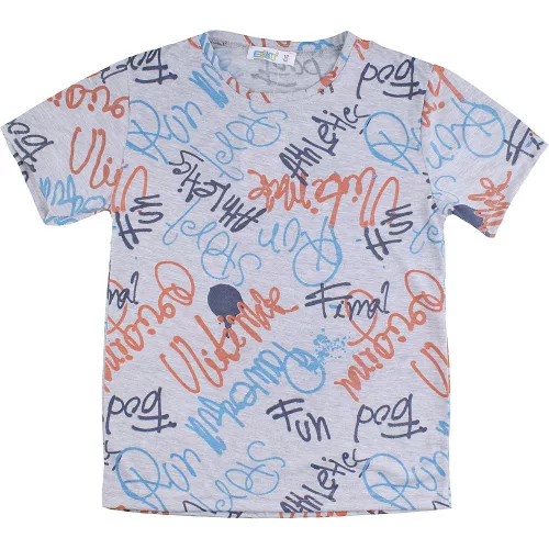 Essu Narancs-kékfeliratos fiú póló