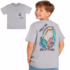 ALG Fülhallgatós szürke fiú póló