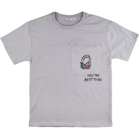 ALG Fülhallgatós szürke fiú póló