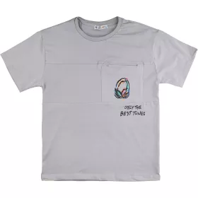 ALG Fülhallgatós szürke fiú póló