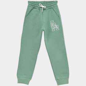 ALG LA zöld belül bolyhos zsebes fiú melegítőnadrág