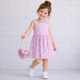 Essu Szíves lila ujjatlan kislány ruha