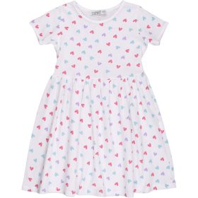 Essu Szíves fehér rövidujjú kislány ruha