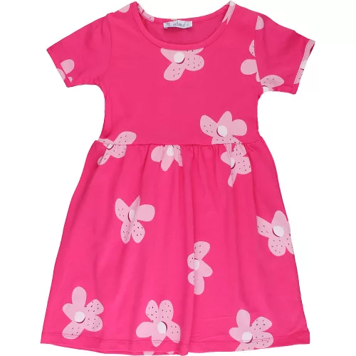 Alme Virágos pink kislány ruha