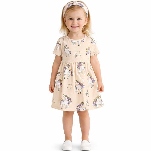 Alme Unikornis sárga kislány ruha