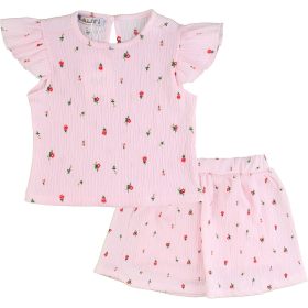 ALG Virágos rózsaszín kislány szett